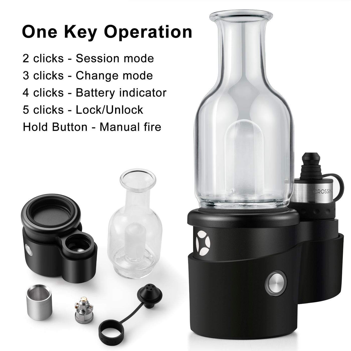 Crossing Core 2.0 E-Rig Kit | All-in-One Mini Recycler Dab Rig